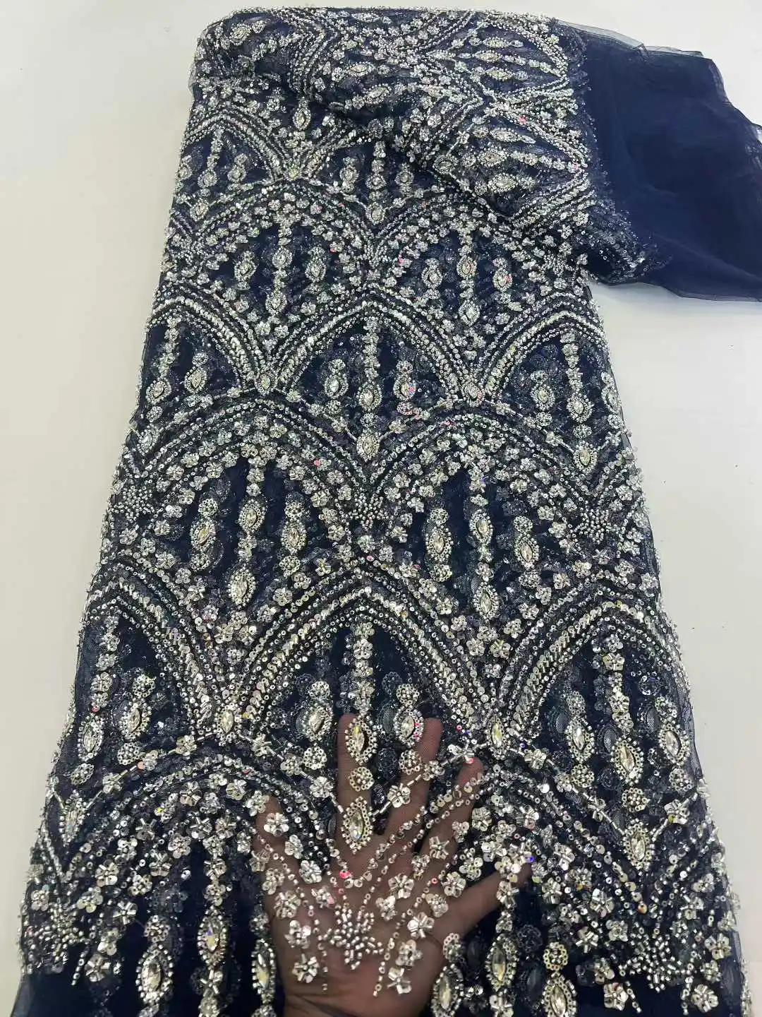 Hot Sale Exquisite Heavy Indus - Embroidery Net Fabric review and price