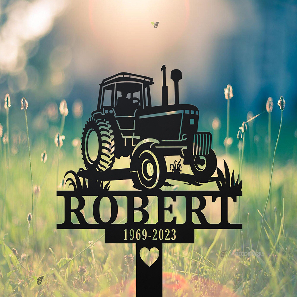 Custom Farmer Memorial Metal S - Embroidery Garden review and price