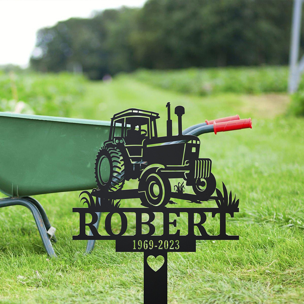 Custom Farmer Memorial Metal S - Embroidery Garden review and price