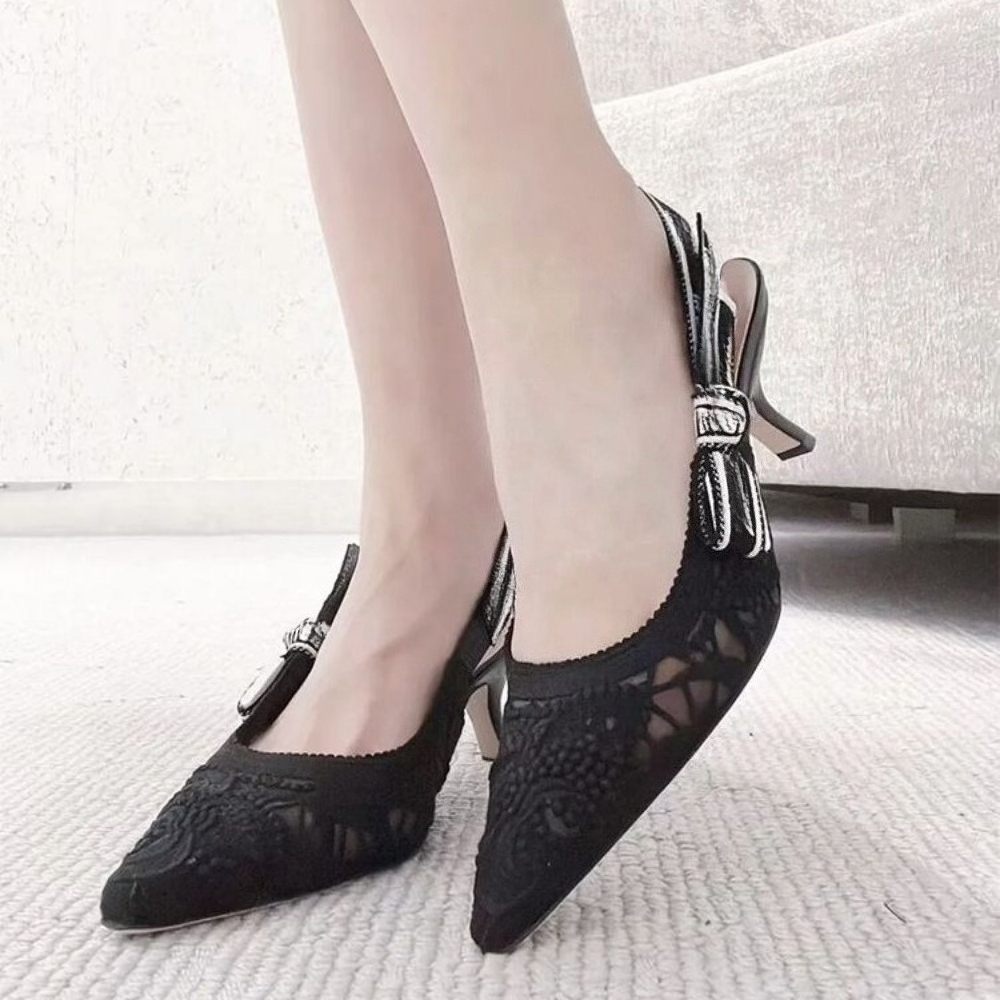 Genuine Leather High Heel Sand - Embroidery White review and price