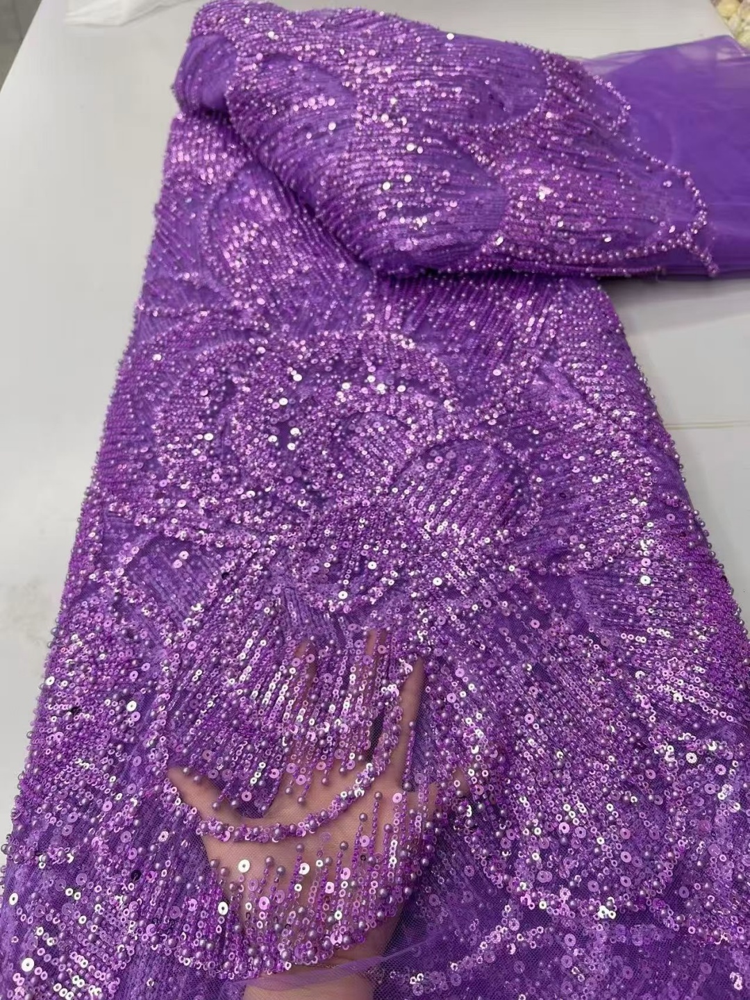 Nigerian Velvet Sequins Lace F - Velvet Fabric Embroidery review and price