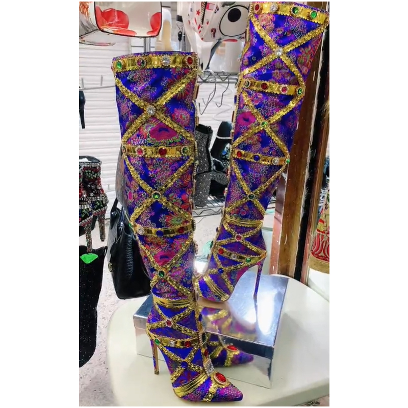 Multicolor Gemstone Gold Trim  - Embroidery Stitches review and price