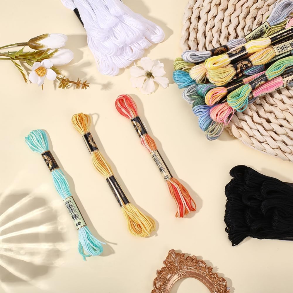 42 Skeins Polyester Embroidery - Embroidery Stitches review and price