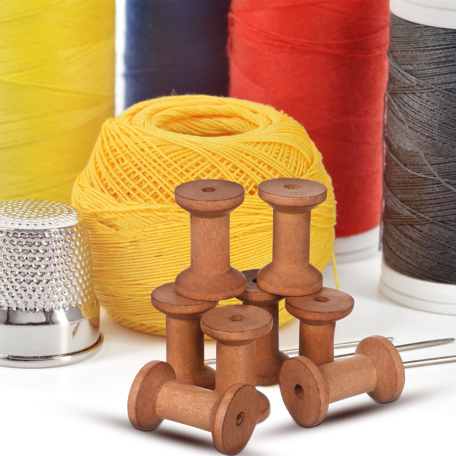 20Pcs Empty Wood Spools Thread - Embroidery Charm review and price