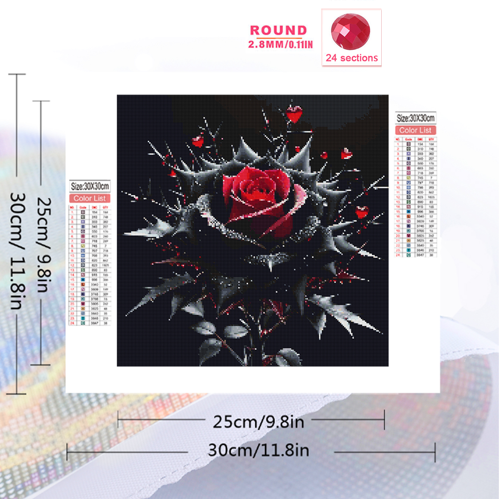 Evershine Diamond Painting Ros - Embroidery Rose Stitch review and price