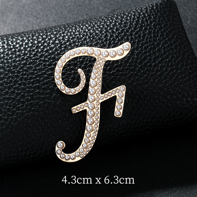 English Letters A-Z Pearl Broo - Embroidery Letter M review and price