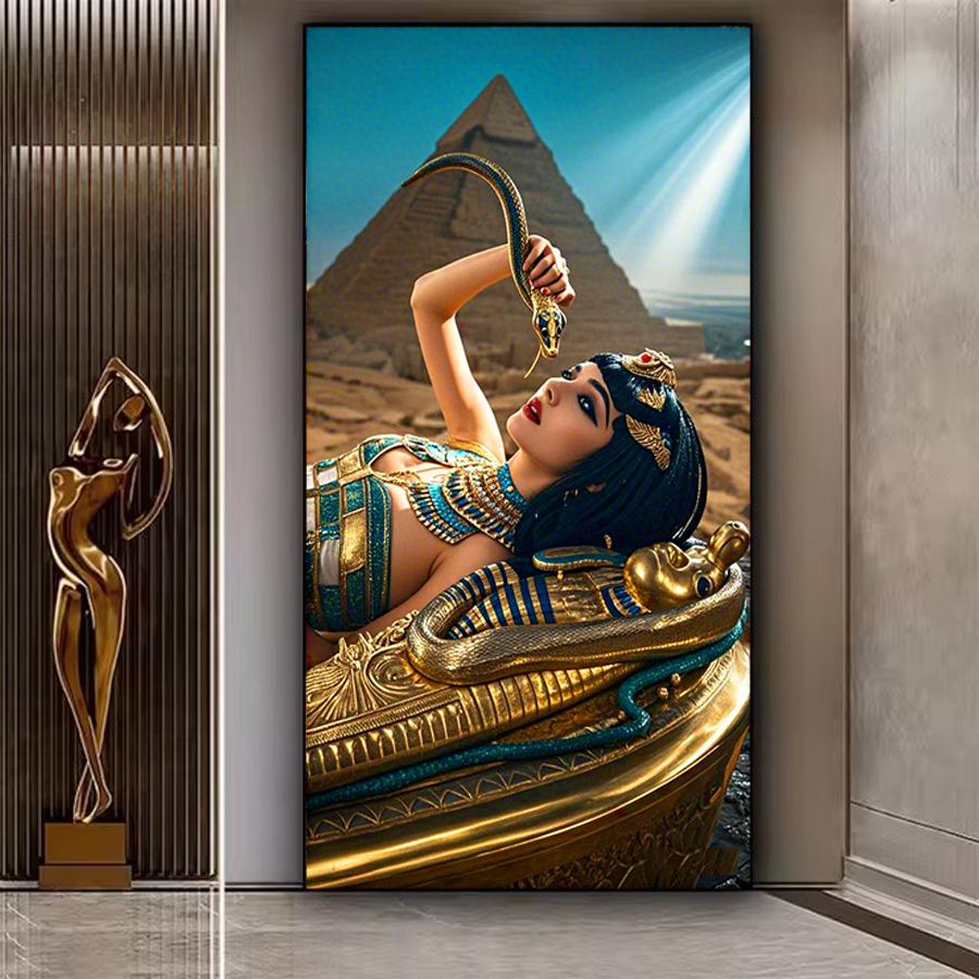 Cleopatra and Pyramid Large Si - Embroidery In Egypt review and price